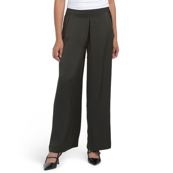 INDUSTRY Olive Pleated Wide Leg Pants - Picture 1 of 2